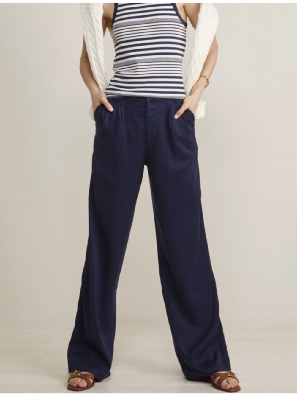 Vineyard Vines Linen Blend Navy Trousers